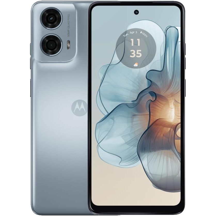 Motorola Moto G24 Power Dual SIM | 2024 | 8+256GB | GSM Unlocked Smartphone | 6.56" 90Hz IPS LCD Display | 50MP Camera | Li-Po 6000 mAh Battery | International Model | Case Included - (Glacier Blue)