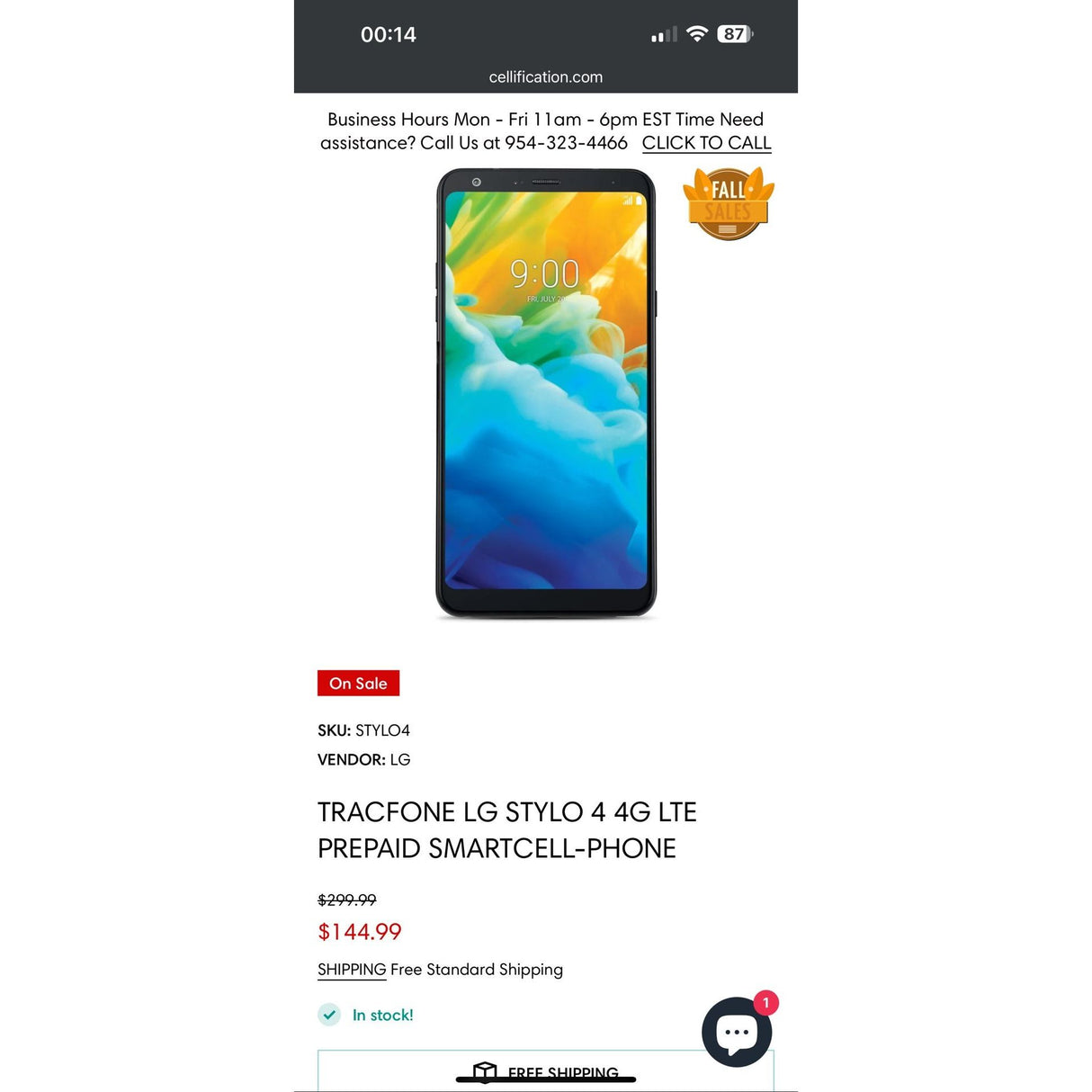 Tracfone LG Stylo 4 4G LTE Prepaid Smartphone