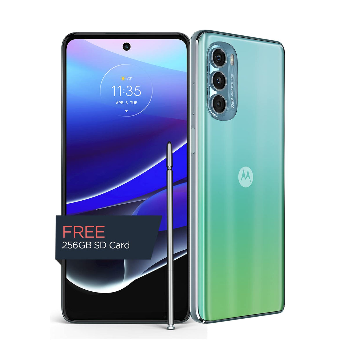 Motorola - Moto G Stylus 5G 256GB (2022 Unlocked) - Seafoam Gree