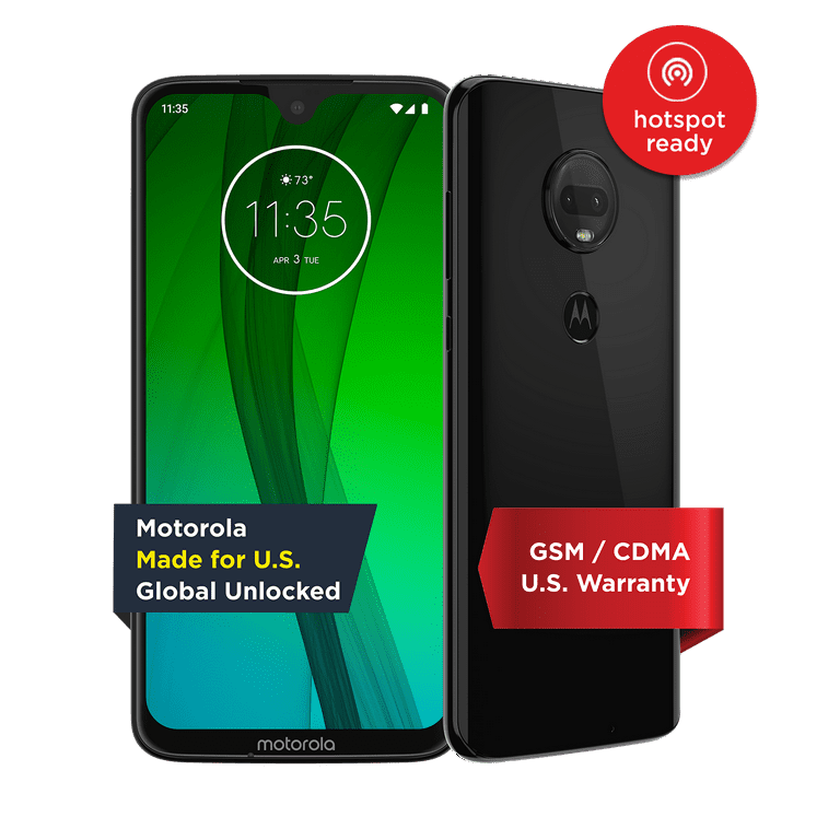 Motorola Moto G7 - 64 GB - Ceramic Black - Unlocked - CDMA/GSM