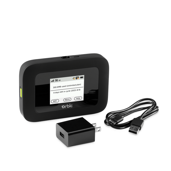 Orbic Speed 5G & 4G UW Mobile Data Hotspot R500L Locked to Verizon Only - Black