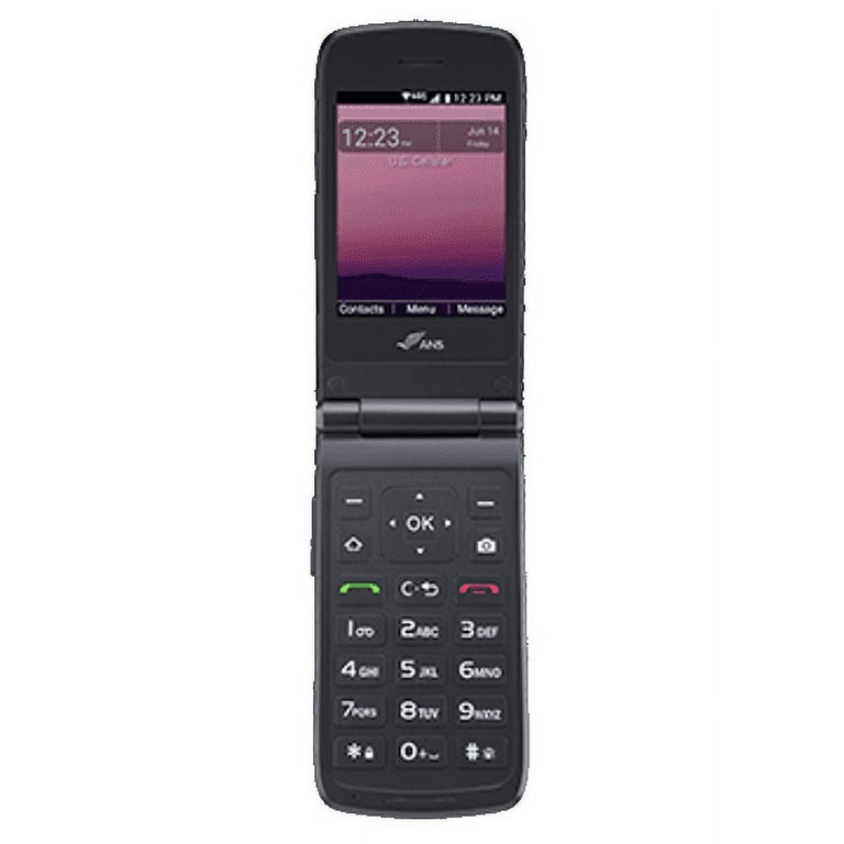 ANS f30 8GB Flip Phone US Cellular Prepaid Black