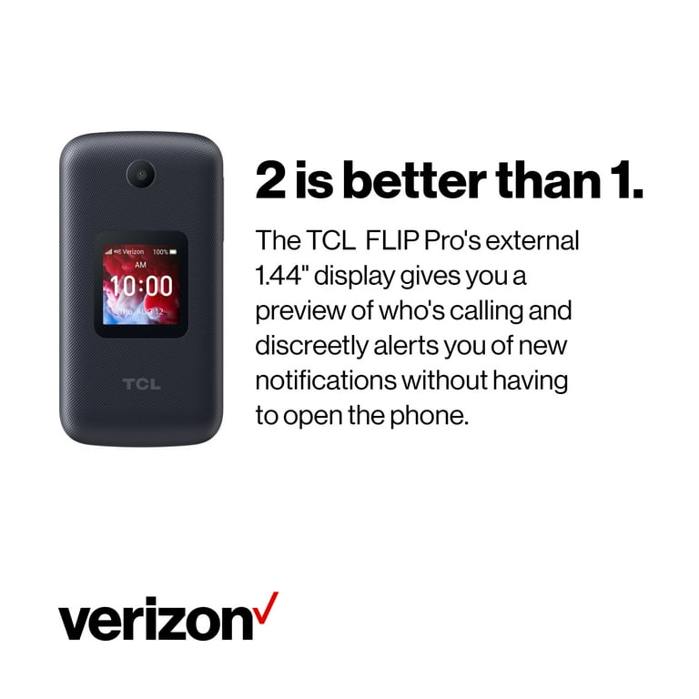 Verizon TCL Flip Pro 4gb Black PrePaid or PostPaid