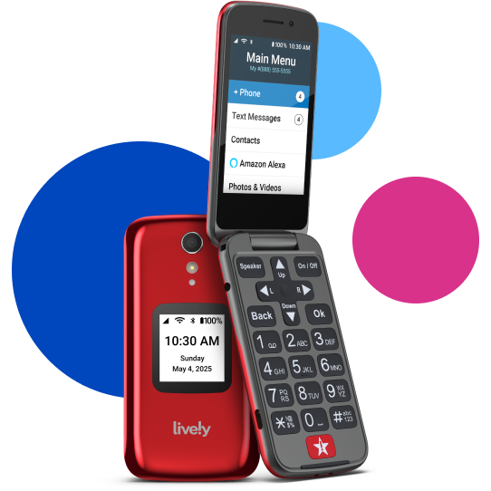Jitterbug Flip2 Cell Phone for Seniors Red
