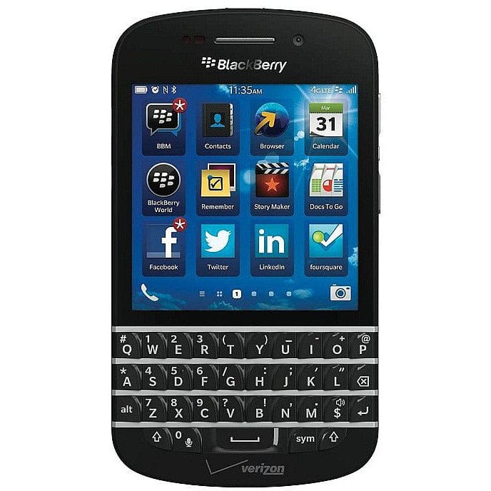 BlackBerry Q10 Smart Phone - Black - Verizon Wireless - LTE
