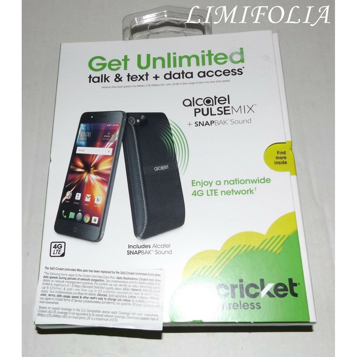 Alcatel PULSEMIX - 16 GB - Metal Black - Cricket Wireless - GSM