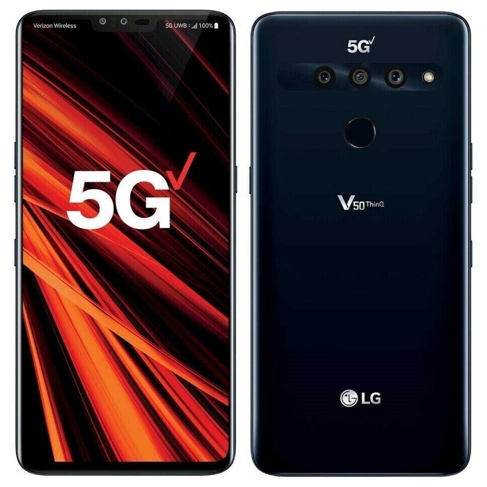LG V50 ThinQ 5G 128GB LM-V450 5G Smartphone Black Verizon