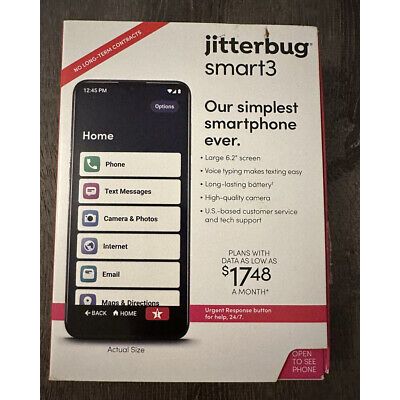Lively - Jitterbug Smart3 Smartphone for Seniors - Black