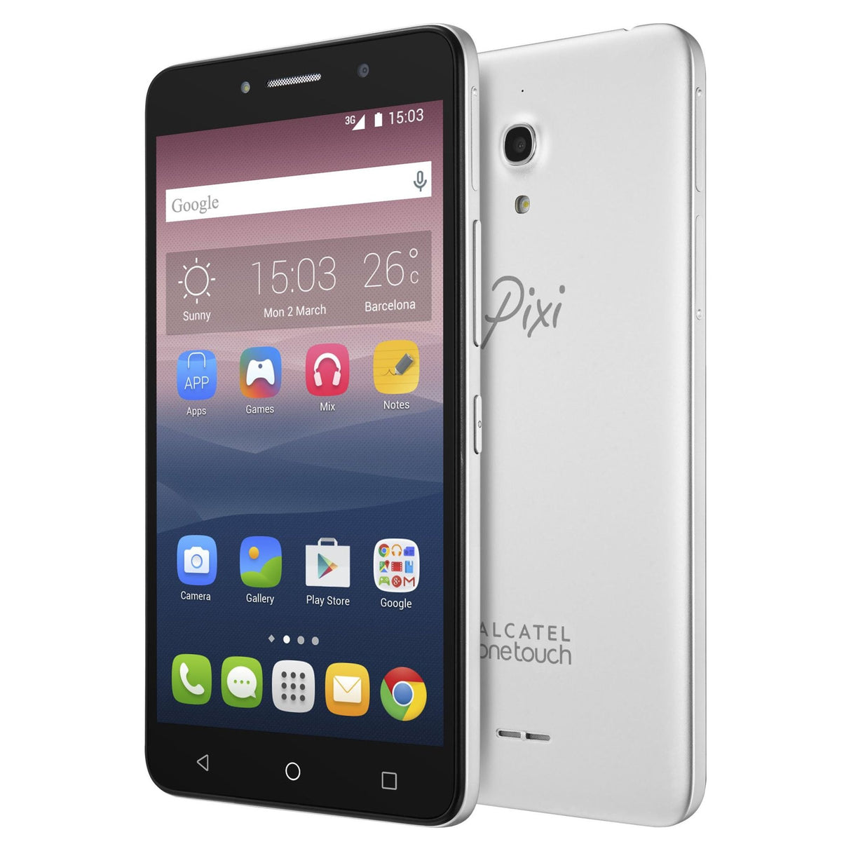 Alcatel Pixi 4 - 16 GB - Silver - Unlocked - GSM