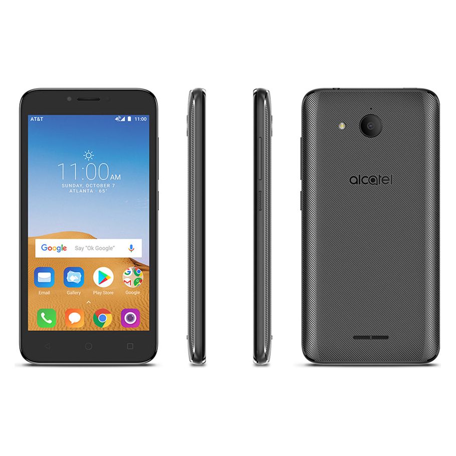 AT&T Prepaid Alcatel Tetra Cell Phone - 16 GB - Black