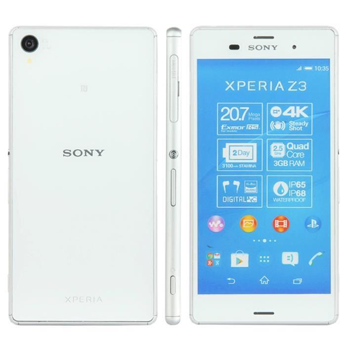 Sony Xperia Z3 Smartphone D6603 - 16 GB - White - Unlocked - GSM
