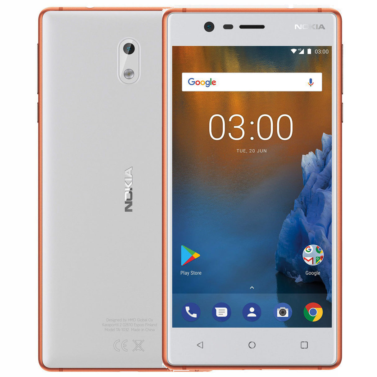 Nokia 3 TA-1038 Dual-SIM 16GB Smartphone (Unlocked Copper)