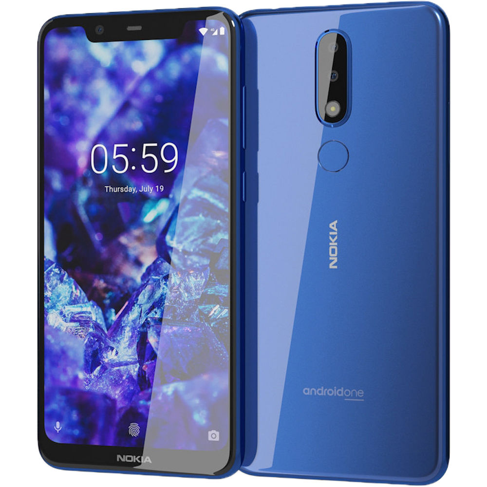 Nokia 5.1 Plus TA-1120 Dual-SIM 32GB Smartphone (Unlocked  Blue)