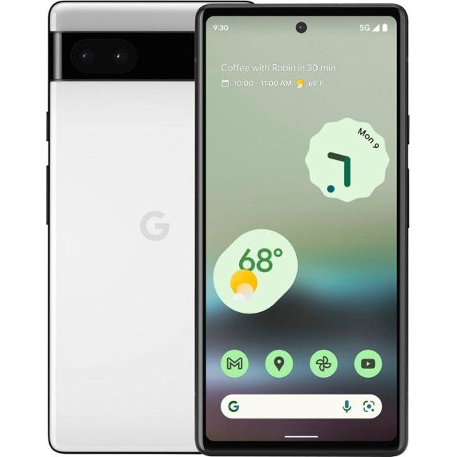 Google - Pixel 6A 128GB (Unlocked) - Chalk