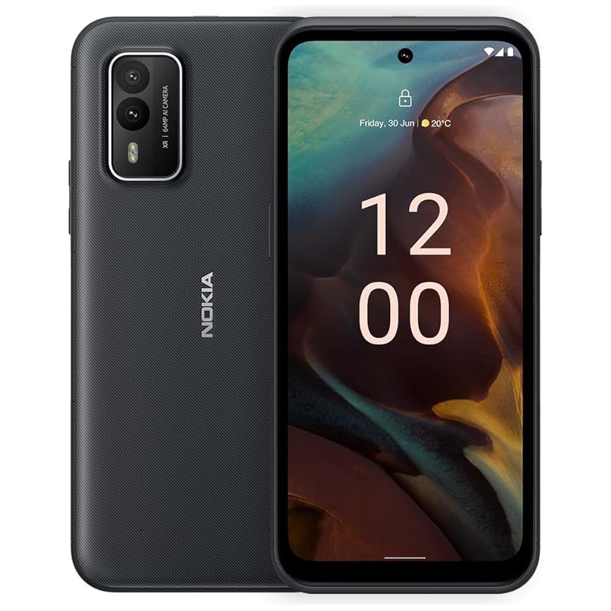 Nokia XR21 5G | Android 12 | Unlocked Rugged Smartphone | Dual SIM | US Version | 6/128GB | 6.49-Inch Screen | 64MP Dual Camera | Midnight Black