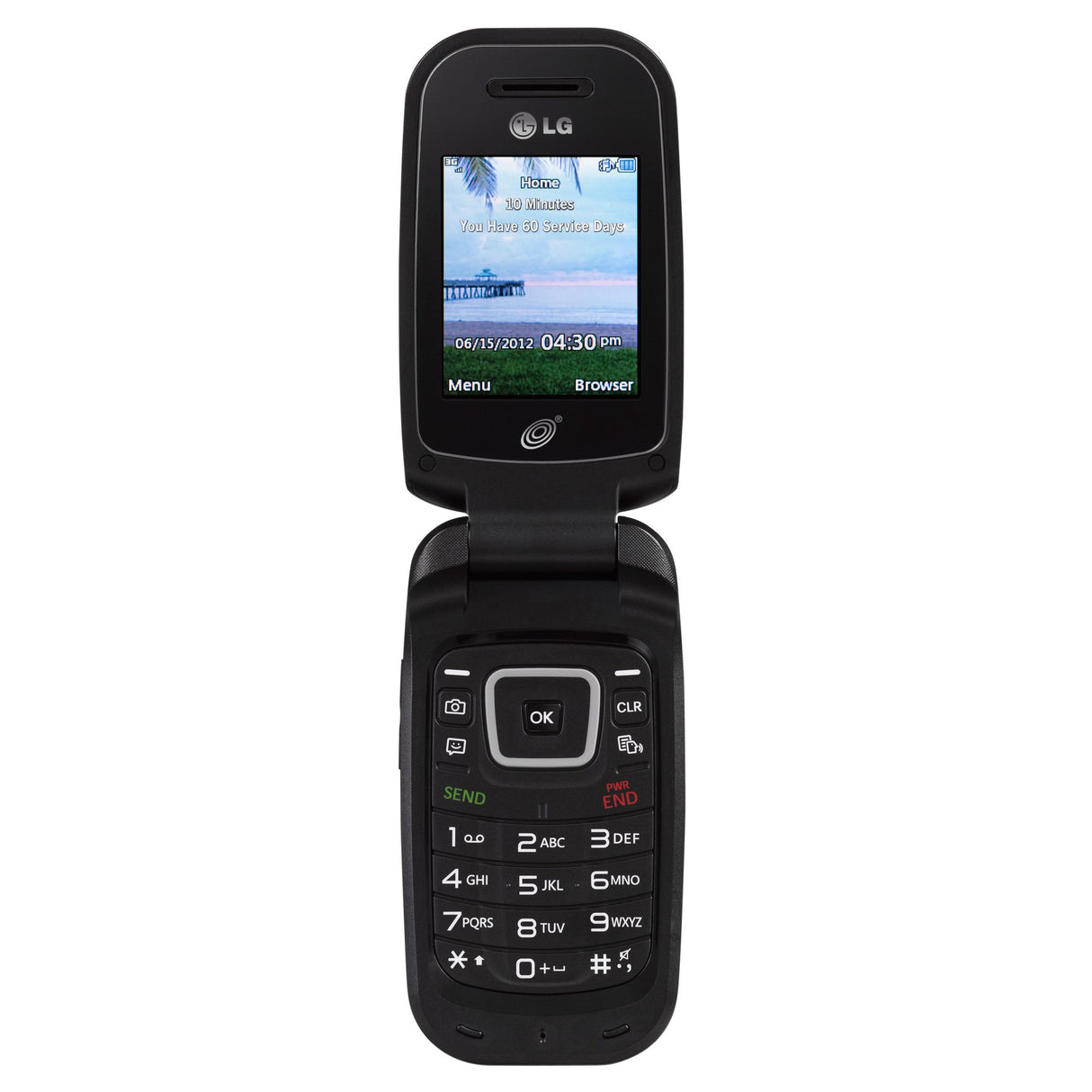 Tracfone LG 440G Flip Mobile Phone - Black