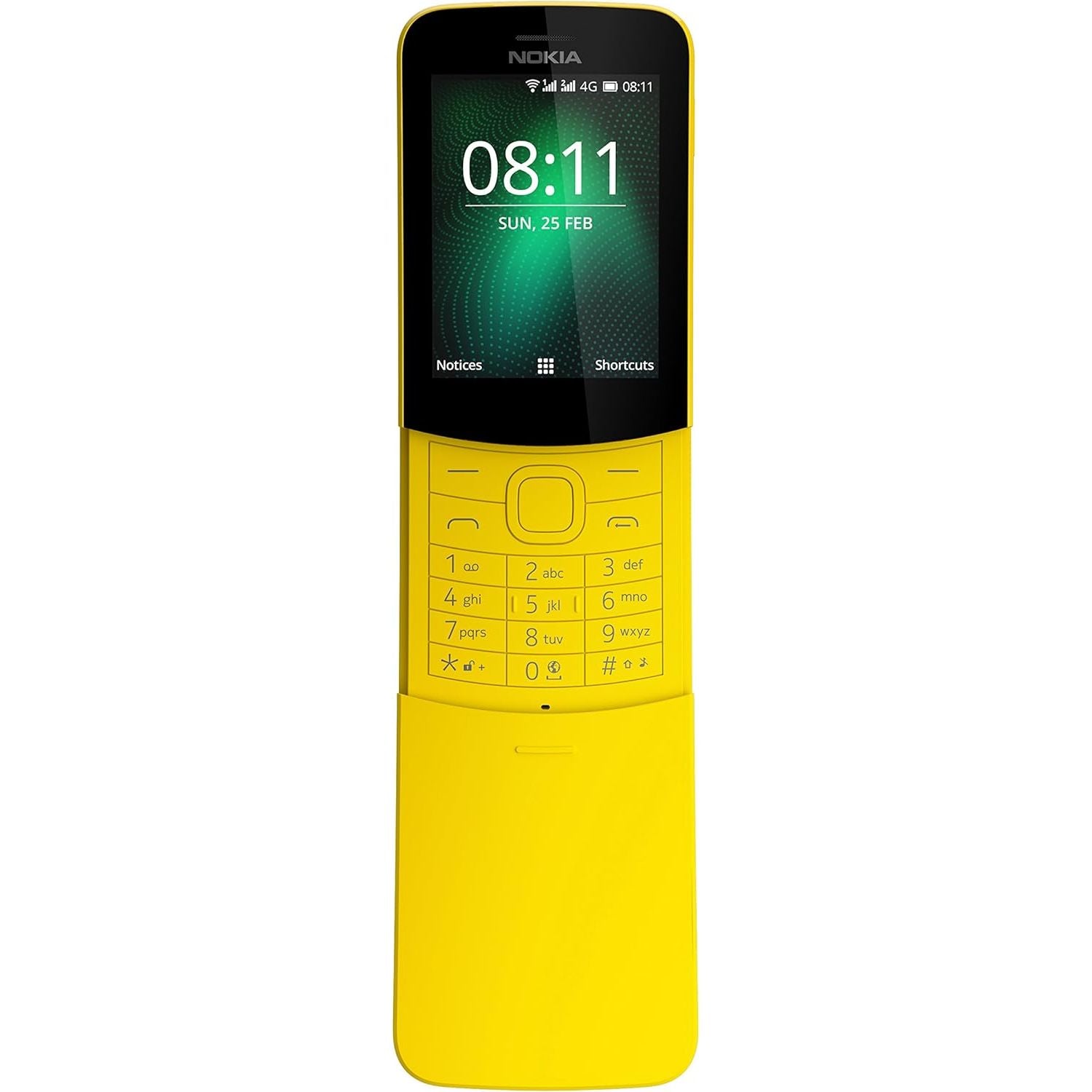 Nokia 8110 バナナフォン　イエロー 携帯電話 本体 Nokia 8110 4G Duos At&t Locked KaiOS Phone - Banana Yellow