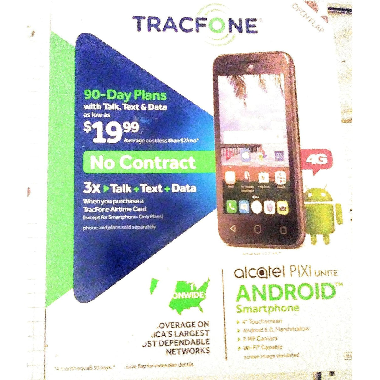 Alcatel One Touch Pixi Unite - 8 GB - TracFone - GSM