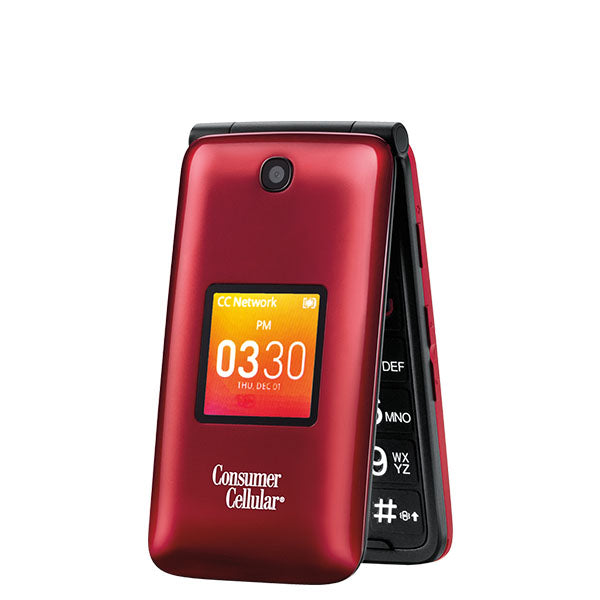 Consumer Cellular Go Flip Cell Phone - Red