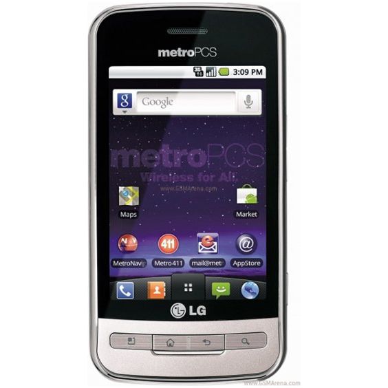 LG Optimus M MS690 Android Smart Phone - Silver - MetroPCS - CDM