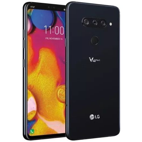 LG V40 ThinQ 64GB Smartphone (Unlocked  Aurora Black)