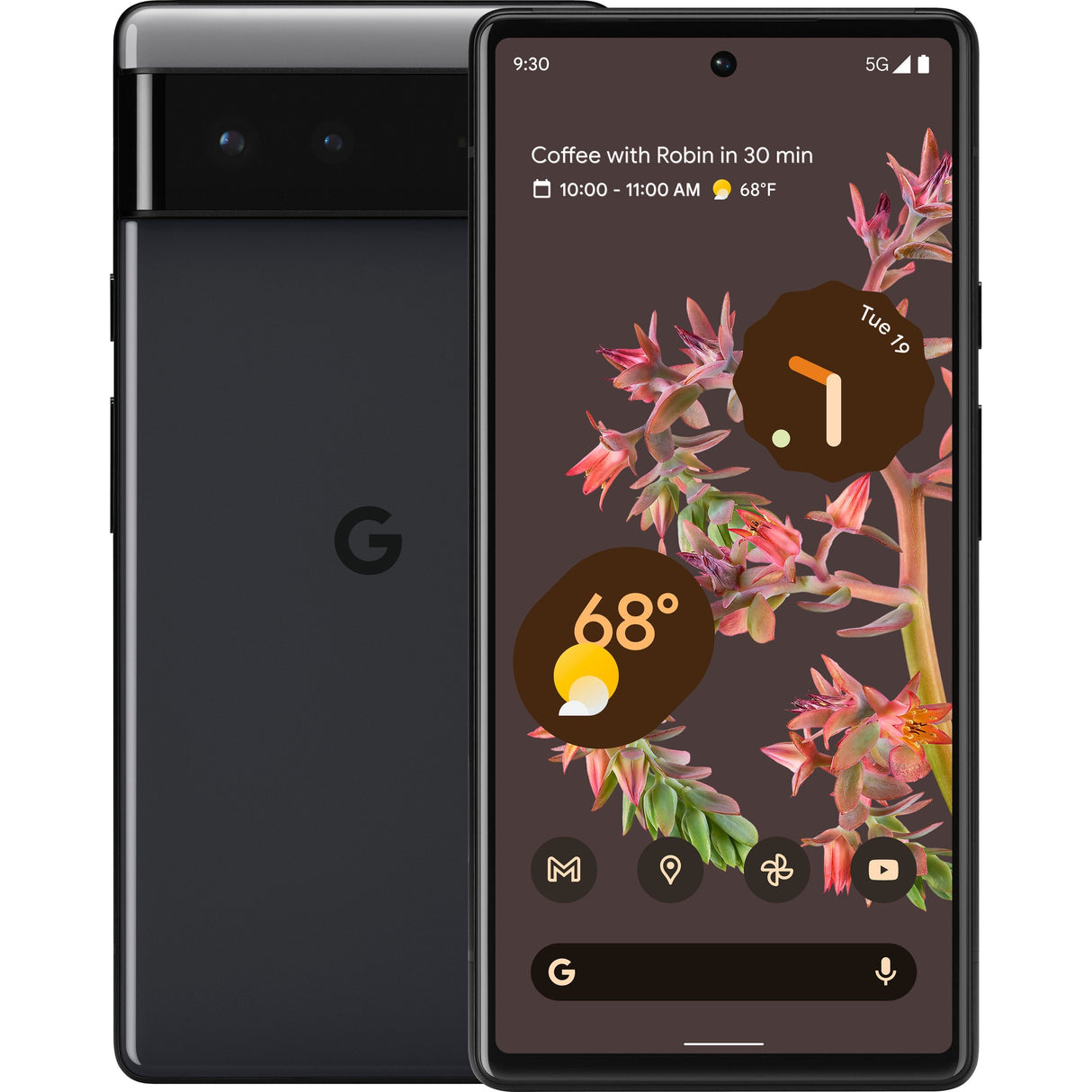 Google - Pixel 6 128GB (Unlocked) - Stormy Black