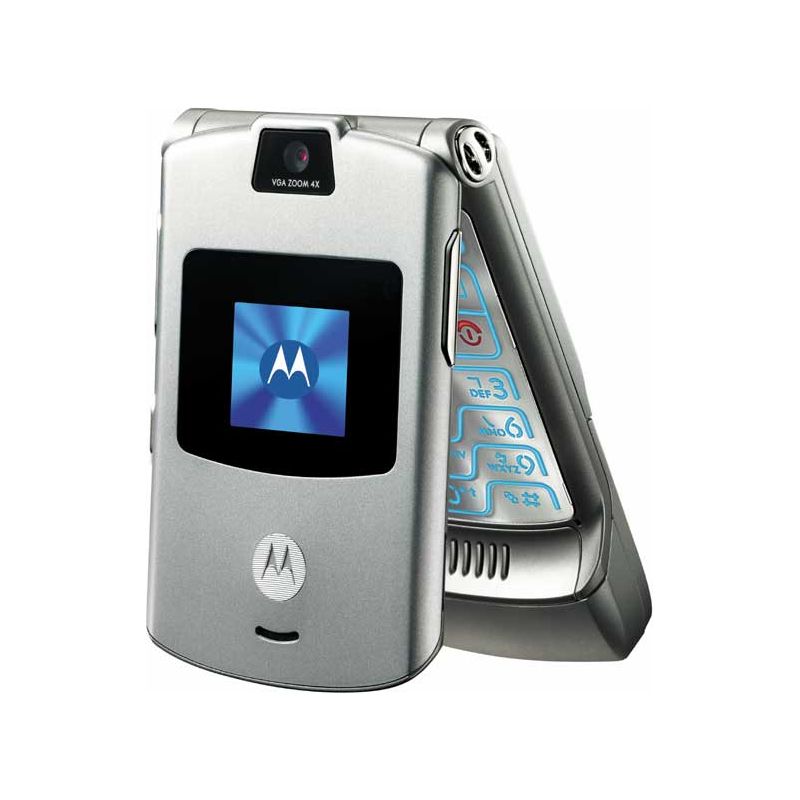 Motorola V3 RAZR No Contract Cell Phone GSM Un-locked (SILVER)