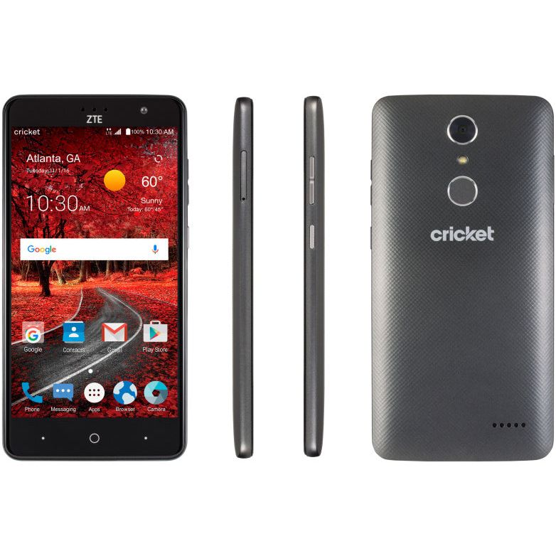ZTE Grand x 4 - Dove Gray - Mobile Phone - Cricket - Prepaid